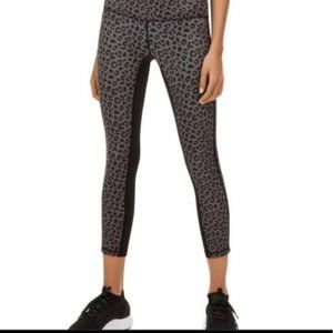 Anthropologie All Fenix Gray Black Cheetah Leopard Print 7/8 Legging Size Medium
